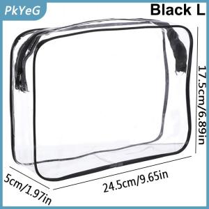 PkYeG Trong Suốt Túi Mỹ Phẩm PVC Phụ Nữ Dây Kéo Rõ Ràng Trang Điểm Túi Vẻ Đẹp Trường Hợp Du Lịch Make Up Tổ Chức Lưu Trữ Tắm Vệ Sinh Cá Nhân Rửa Túi