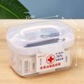 COD + Ready Stock】 First Aid Kit Box Transparent Plastic Family First Aid Box Medicine Storage Box High-capacity Medicine Storage. 