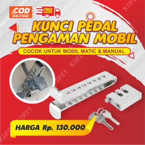 Kunci Pedal Kopling dan REM Anti Maling Untuk Mobil Manual dan Matic 8 Lubang