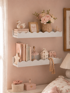 Rustic Wavy Edge Wooden Floating Wall Shelf Farmhouse Mounted Display Rack Bedroom Bathroom Nursery Home Decor Storage Organizer2026