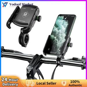 【Vodool】 Phone Mount Holder Stand Anti-Vibration Aluminum Motorcycle Phone Holder Motorcycle Bike Phone Holder for Bicycle/Moped/Scooter