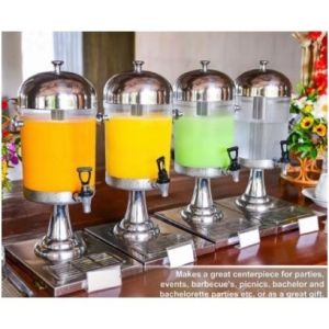Home Signature 8L Juice Dispenser 8L with Ice Chamber STAINLESS STEEL