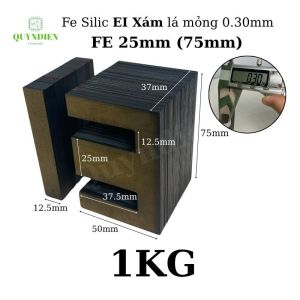 Fe Sắt Silic Xám Nâu lá mỏng 0.30mm EI 25mm - 75mm làm biến áp kích cơ biến áp 220v (1kg) - Linh Kiện Điện Tử Quỳnh Diễn