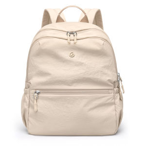 GOLF QUALITY Womens Casual Backpack for Travel Lightweight Nylon Commuter Bag Zipper Closure Double Shoulder Bag Anti-Splashing Waterproof Features Small Backpack City Simple Style