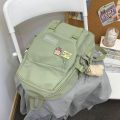 Korean Schoolbag Fashion Casual Backpack Junior High School Girls College Style Japanese Cute Schoolbag Japanese Travel Backpack Large Capacity Backpack Female Senior High School Students Campus Travel Backpack Waterproof (Blue/Green). 