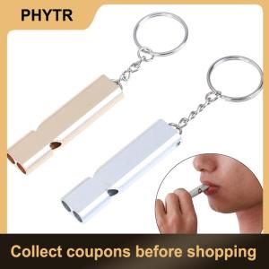 【PHYTR】 Alloy Aluminum Emergency Survival Whistle Outdoor Camping Hiking Tool W Keychain