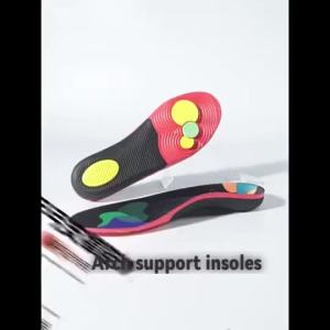 พื้นรองเท้าแก้ไขเท้าแบน รองรับอุ้งเท้า การดูดซับแรงกระแทกแบบสปอร์ต แผ่นแก้ไขประเภทขาSports insole  Arch สนับสนุน