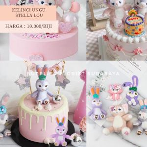 MINIATUR KUE TART STELLA LOU KELINCI UNGU LINABELL DISNEY CARTOON HIASAN BIRTHDAY CAKE HIASAN KUE ULANG TAHUN ANAK PEREMPUAN LAKI GIRL BOY DISNEY KARTUN CAKE ULTAH DIY BAKERY HIASAN