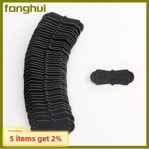 fanghui 50Pcs PU Leather Tags Handmade With Love Labels Sewing Craft DIY Knittin Tags