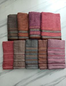 Handuk Mandi Premium Besar 70cmx140cm Dewasa Garis Salur Warna Cerah