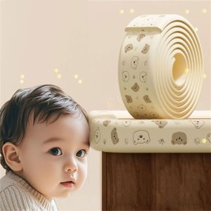ADAM Họa tiết kỹ thuật số hoạt hình Thanh bảo vệ cạnh bàn 2m An toàn cho trẻ em Tấm chắn bằng bọt xốp Thực tế Mềm mại Đệm Chống Va Chạm Bên giường