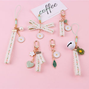 O-KAY Keychain Daisy Lucu Pendant Metal Gantungan Kunci Flower Korea