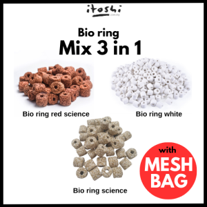 ITOSHI Bio Filter Media Mix 3 in 1 Bio Ring Ceramic Nano Ring Volcano Ring Aquarium fish Tank Bacteria House