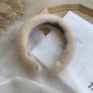 New Winter Real Mink Fur Headband For Women Hair Accessories Solid Head Wraps Warm Furry Gift2026