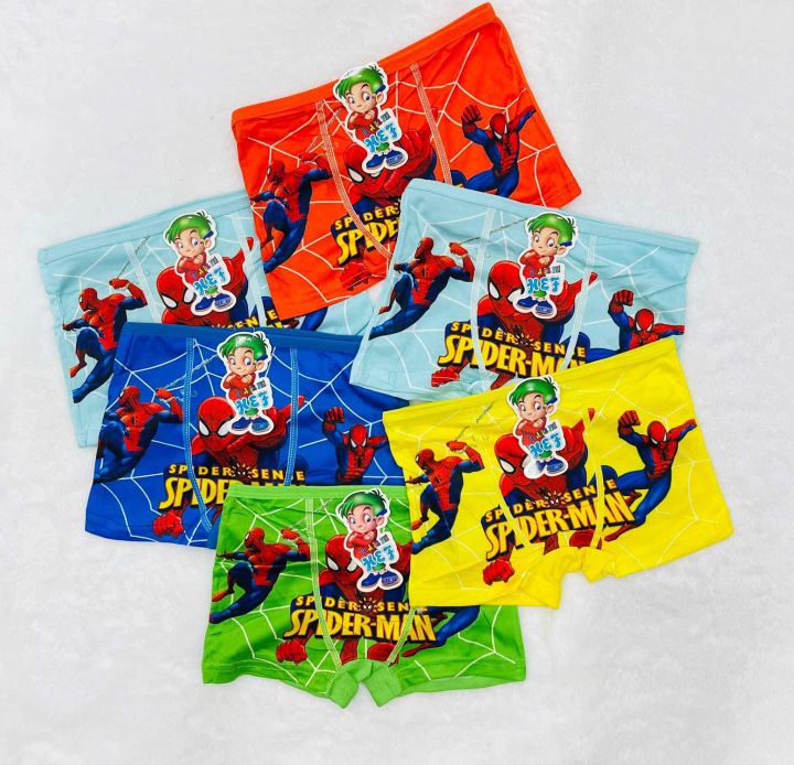 Fashion free size 6PCS ASST COLOR Boyleg Character Kid Boy's Cute Brief