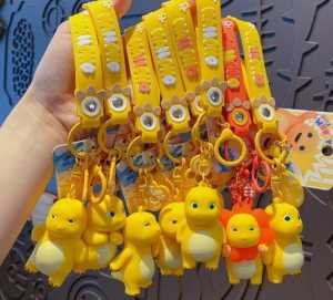 Mainan Anak Dewasa Ganci Gantungan Kunci Nailong Yellow Dino Dragon Keychain Nai Long Aksesoris Lucu - Gantungan Kunci DINO