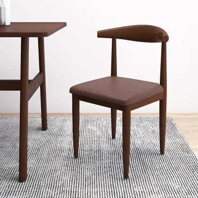 BONA Dining Chair Armchair Imitation Wooden Backrest Chair Wood Colored Chair Cafe Chair Nordic Home Office Chair 椅子