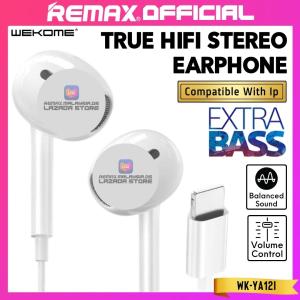 Fon Telinga WEKOME OFFICIAL WEKOME In Ear Flat Earphone With Built In Mic Bluetooth Wired Earphones Stereo Bass Year Fon With Volume Control For Call LRYA12i