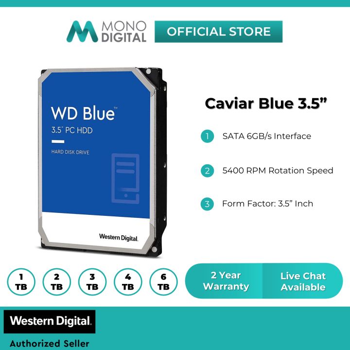 Western Digital WD Caviar Blue 3.5" Internal SATA III 7200RPM/5400RPM ...