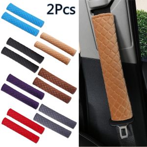 MKEB 2Pcs เย็น ตกแต่งรถ รถยนต์ ที่หุ้มเข็มขัดนิรภัย สายรัดเบาะ สะดวกสบาย แผ่นรองไหล่รถยนต์