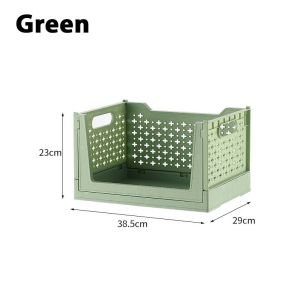 HOMSA Foldable Universal Storage Basket Organizer with Wheels Movable Stackable Bookshelf Storage Rack Organizer