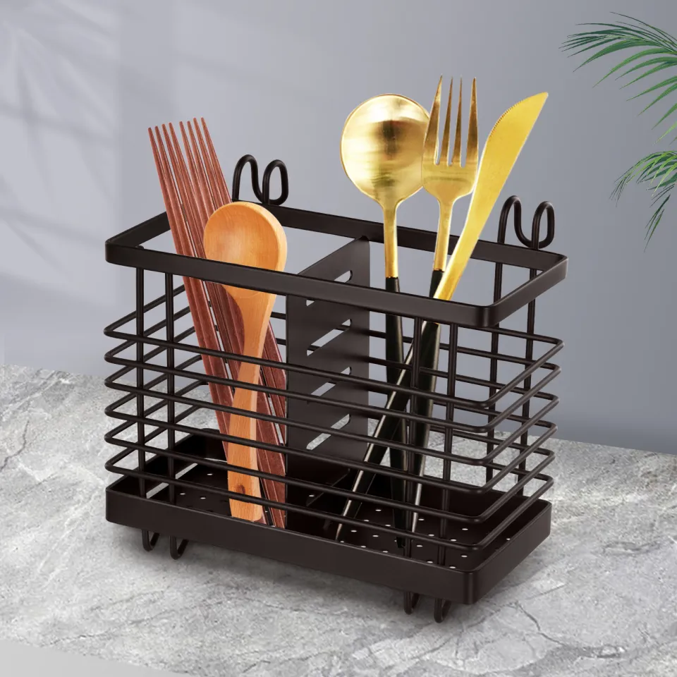 Cutlery Holder Stainless Steel Kitchen Sink Caddie Cutlery Drainer