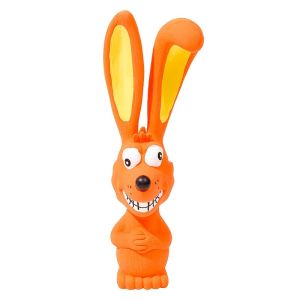 Squeaky Dog Chew Toy Durable Molar Teeth Cleaning Interactive Pet Supplies for Puppy Small Medium Dogs Dog Latex Chew Toy Naughty Rabbit Squeaky Long Ears Natural Rubber Puppy Teething Durable Pet Supplies