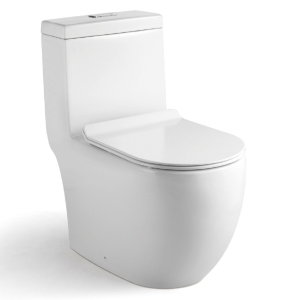[CLIMATE VOUCHER $300] Baron BW898 Gerberit Rimless Toilet Bowl Tornado Flushing and 1-Piece Toilet Bowl with Urea Soft Closing Seat Cover