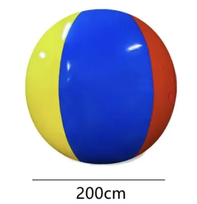 100cm/150cm/200cm Giant Inflatable Beach Ball Large Three-color Thickened Pvc Water Volleyball