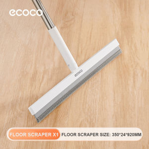 Ecoco Squeegee Scrubber for Floor Window Mirror 4-in-1 Wiper Dry & Wet Dual-Use Angle Adjustable