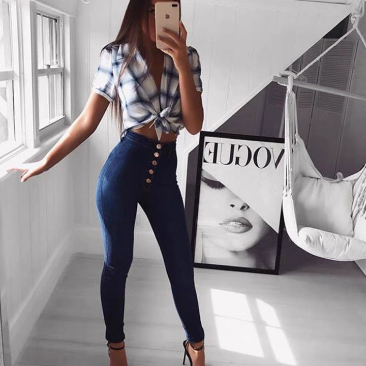 High%20Quality%20Women's%20Fashion%20Stretchable%205%20Buttons%20Jeans%20High%20Waist%20Skinny%20Pants%20Stretchable%203Different%20Colors%20Available%20-%20Image%207