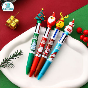 Bút bi 4 màu noel bút 4in1 bút viết giáng sinh nhiều màu Samcos