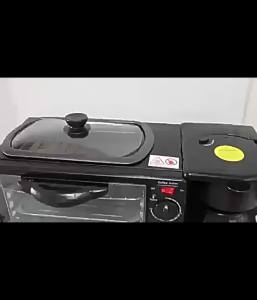 3 In 1 Electric Breakfast Machine Automatic Multifunction Sandwich Coffee Maker HouseholdOven Bread Pizza Frying Pan