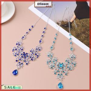 Follow Get New[Bloom Z] Wedding Party Necklace Earring Set Flower Water Drop Necklace Bridal Wedding Jewelry Accessories