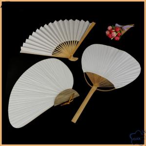 Follow Get More【Metonna】 1pc White Folding Elegant Paper Hand Fan Wedding Party Favors