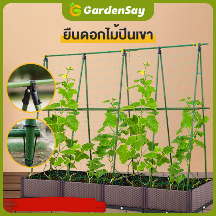 เสาไม้เลื้อย โครงปลูกผัก หนา 16 มม. แข็งแรง