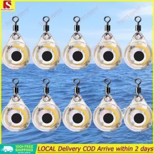 Fishing Lures Set - 10Pcs Mini Eye Shape Battery Powered for Seawater and Freshwater Fishing