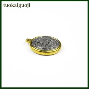 tuokaiguoji Saint Benedict huy chương Mặt dây chuyền vòng cổ trừ tà quyến rũ bảo vệ từ đồ trang sức ác Quà Tặng