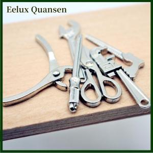 Eelux 6 cái 1:12 Dollhouse mini hợp kim có thể điều chỉnh cờ lê Kìm công cụ thiết lập thu nhỏ sửa chữa mô hình cảnh đạo cụ Nhà búp bê trang trí đồ chơi Quà tặng