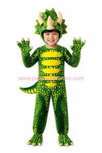 READY STOCK Children Kids Dinosaur Animal Jumpsuit Costume Story Book Character Movie Character Jurassic Park Triceratops