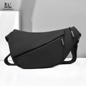 LouisWill Mens Chest Bag Waterproof Shoulder Bag Outdoor Sports Bag Large Capacity Running Bag Casual Bag Cross Body Bag Outdoor Fitness Bag Phone Bag Travel Bag Business Bag