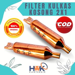 FILTER KULKAS KOSONG 1X2 UKURAN BODY 3/4 PANJANG 12CM / FILTER 1X2 KULKAS KOSONG