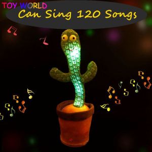 Dancing Cactus Toy with Light Talking Sale 120 English Songs Recording Cute Luminous Learning To Speak Twisting Cactus Doll Plush Toy for Kids Birthday Gift Sale Home Decoration