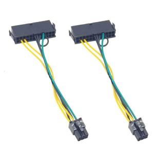 Dây cáp cấp điện 24Pin đến 6pin kết nối cho 3669 3050 5050 3668 7050 7080 Bo mạch chủ máy tính Cáp chuyển đổi nguồn điện