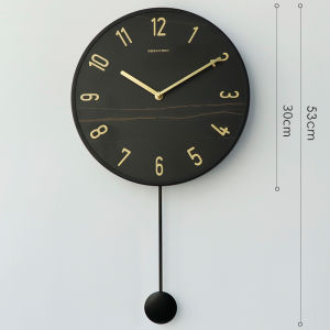 Minimalis Nordic siri dinding jam Swing seni jualan panas rumah ruang tamu jam mudah Retro kreatif INS hiasan dinding 30cm