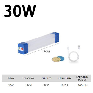 USB BOLAM LED PORTABLE EMERGENCY MATI LAMPU LAMPU LED DARURAT PANJANG USB CHARGING / NEON T7 LID TERANG UNTUK KEMPING OUTDOOR DAN BELAJAR SISTEM CAS BISA PAKAI POWERBANK