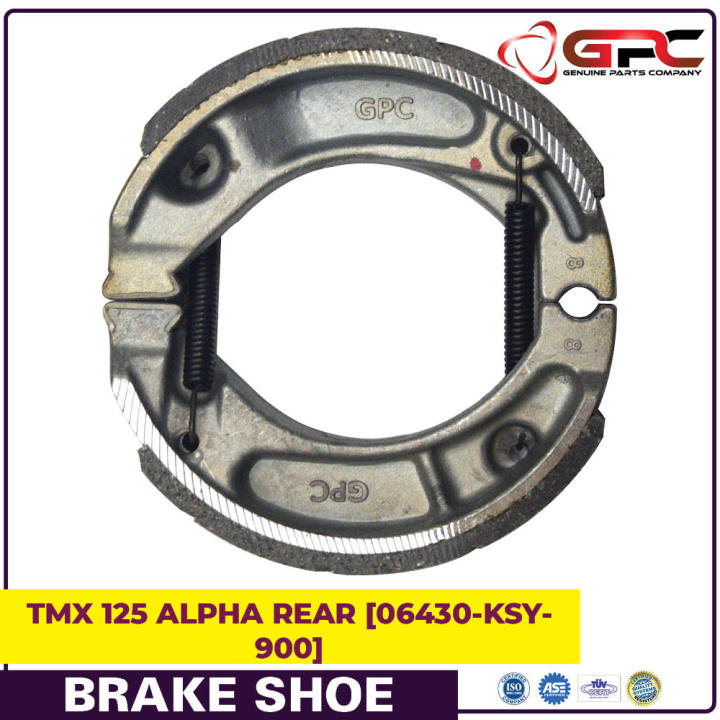 GPC Honda TMX 125 Alpha Rear Brake Shoe Set [06430-KSY-900] | Lazada PH