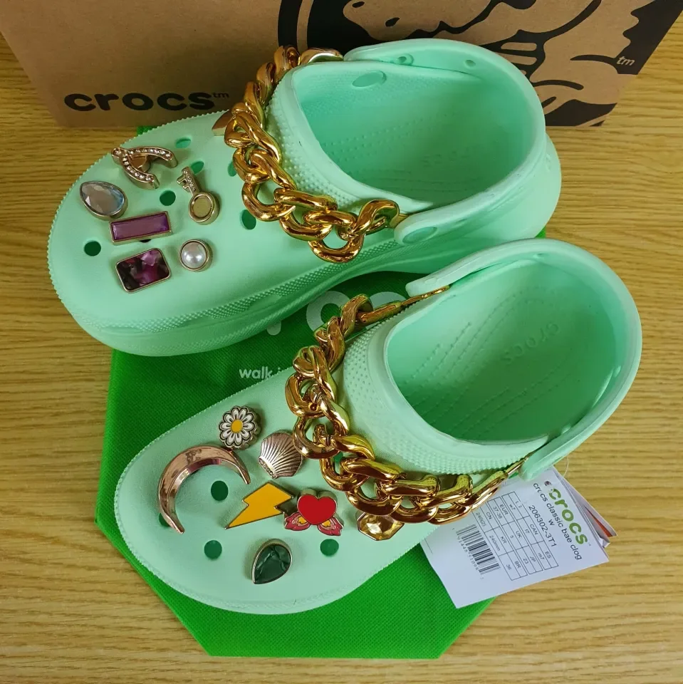 ONHAND Crocs 237. Classic Bae Clog with Chain Mint Authentic