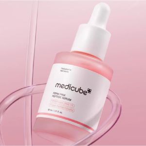 Medicube PDRN Pink Peptide Facial Serum 30ml Evens Skin Tone Fades Dark Spots Quick Absorb Oil-Free Hydrating Serum