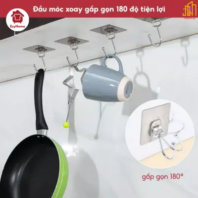 COMBO 30 Móc Dán Tường Siêu Dính - Móc Treo Đồ INOX Không Gỉ Chịu Lực Tốt - Tiện Lợi Dễ Dán